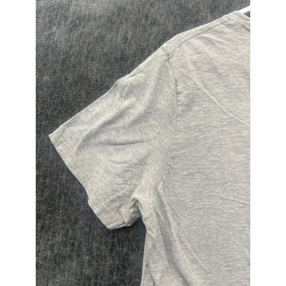 Adidas Amplifier Tee Shirt Mens Medium Gray Cotton Performance Badge Of Sport
